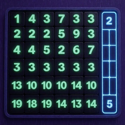 Keno Original bei Rainbet Casino - dunkles Zahlenboard mit gr&uuml;n markierten Treffern