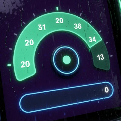 Limbo Original bei Rainbet Casino - gr&uuml;nes Multiplikator-Zifferblatt auf violettem Panel